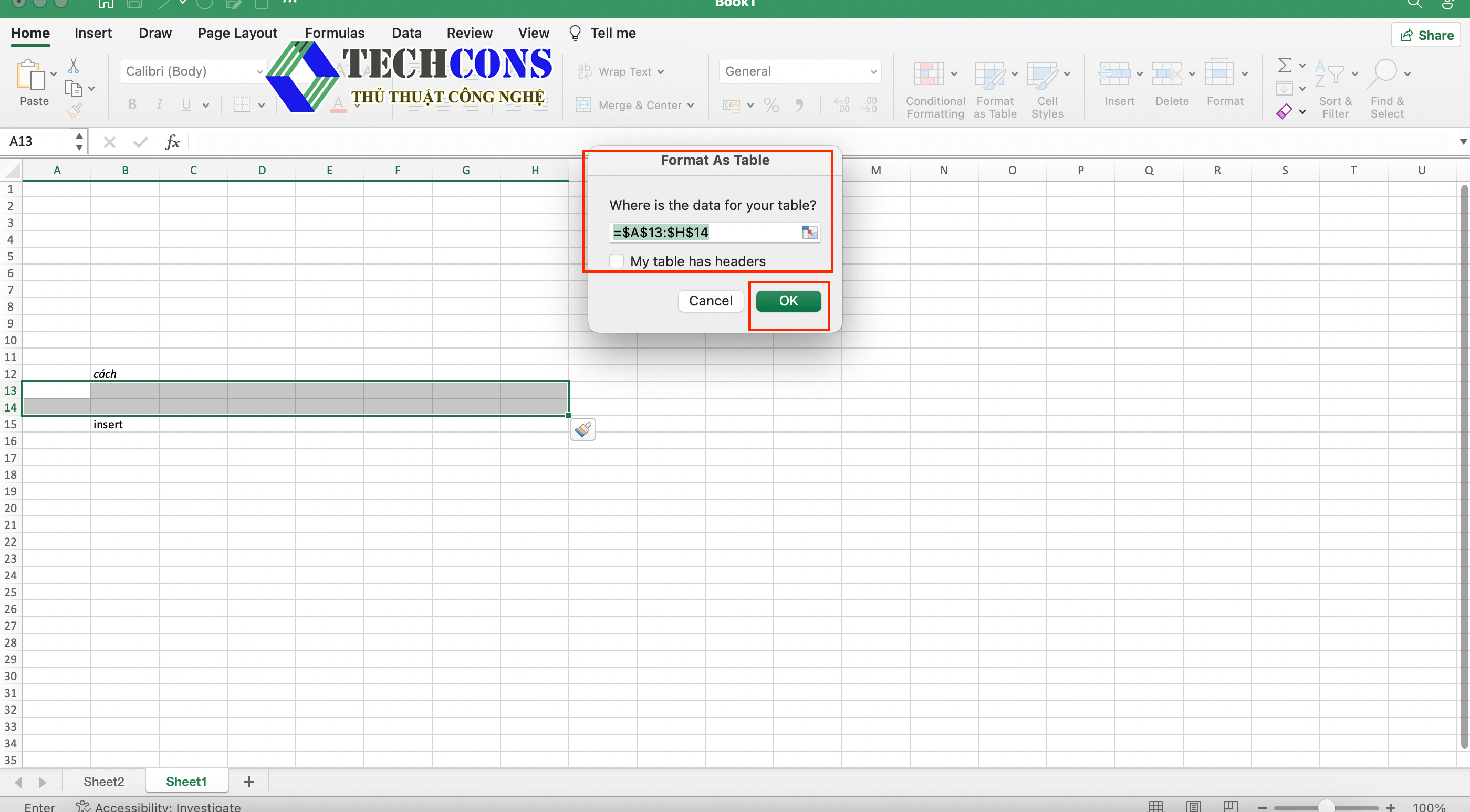 Cách Insert nhiều dòng trong Excel