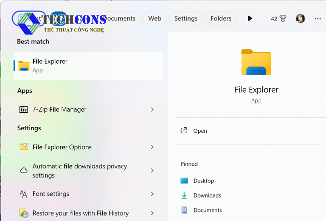 Cách hiện file ẩn trên Windows 11