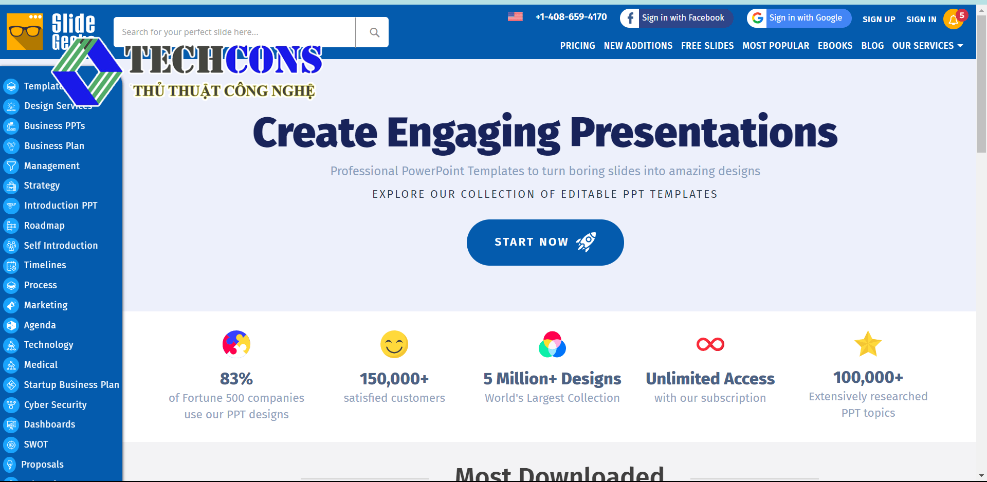 Website mẫu powerpoint